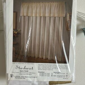 Four (4)Starburst style # 8249 embroidered voile tailored  panels